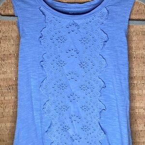 Talbots Blue Embellished Tank Top
